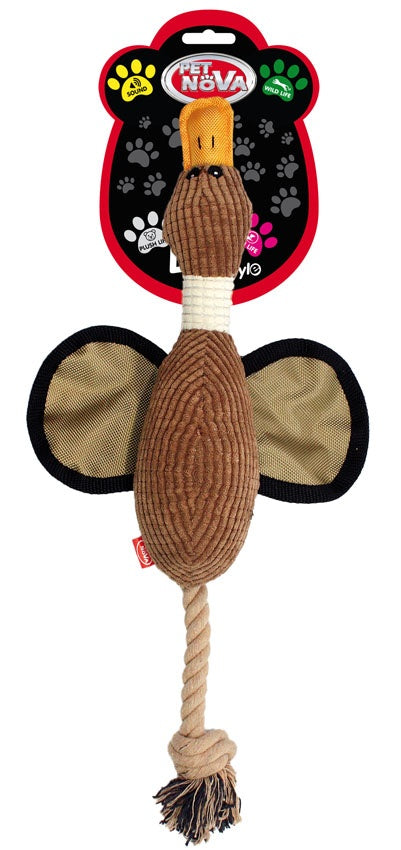 Pet Nova Squeaking Duck Plush Dog Toy