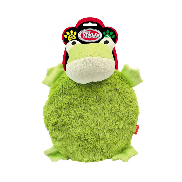 Pet Nova Squeaking Frog Plush Dog Toy