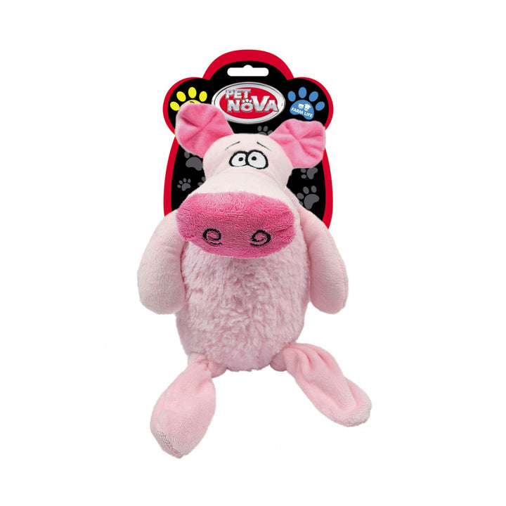 Pet Nova Large Pig Plush Dog Toy