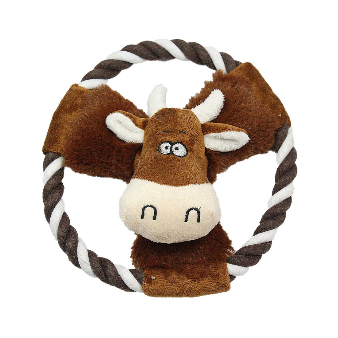 Pet Nova Squeaking Cow Plush Dog Toy