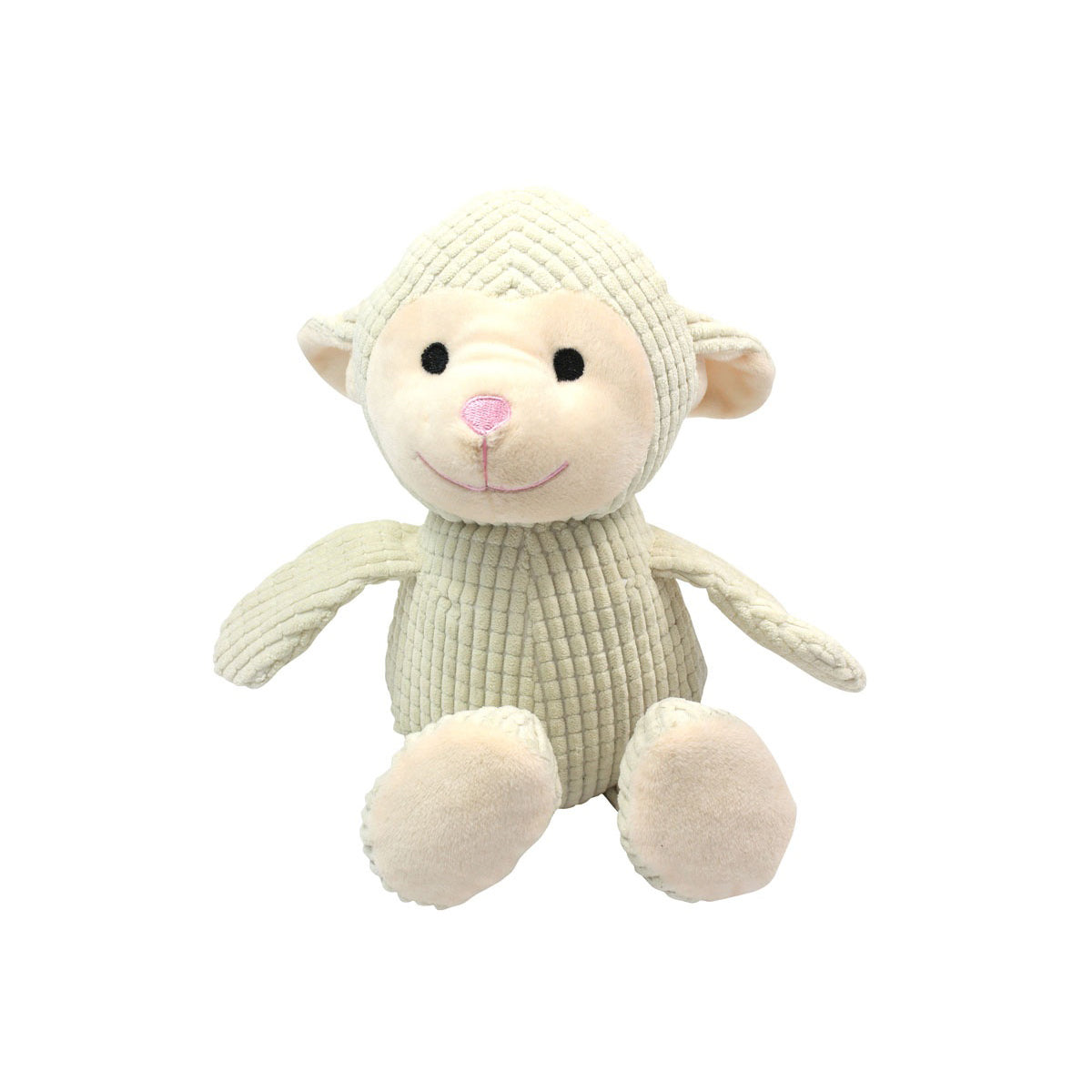 Pet Nova Squeaking Sheep Beige Plush Dog Toy