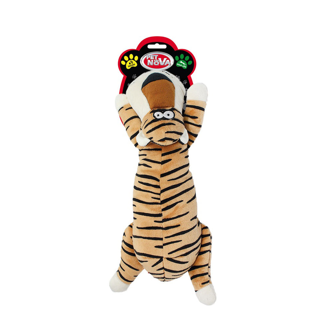 Pet Nova Tiger Plush Dog Toy