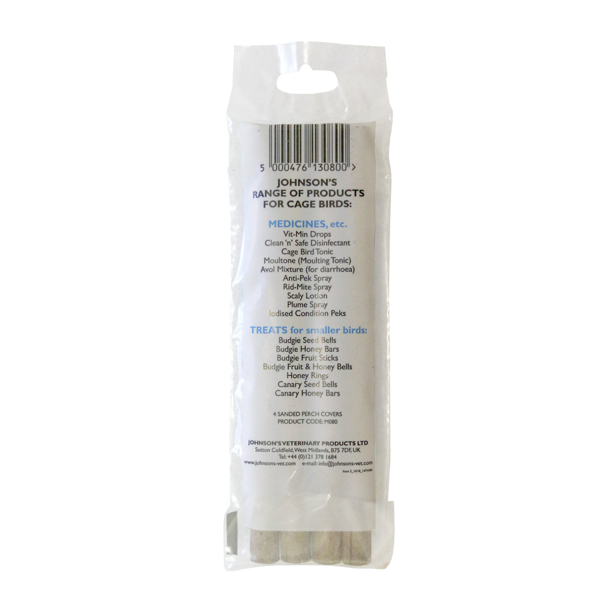 Johnson's Budgie Sand Perch Cover 4pc