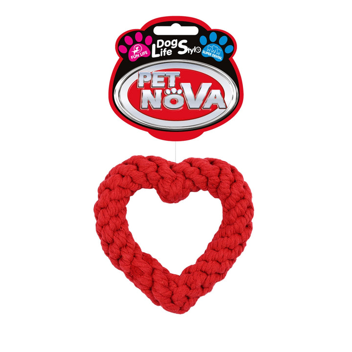Pet Nova Rope Heart Dog Toy