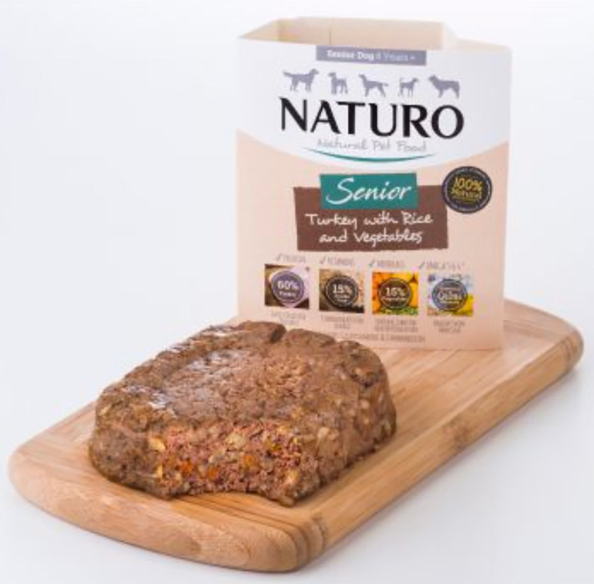 Naturo Senior Dog Turkey With Rice And Vegetables 400g