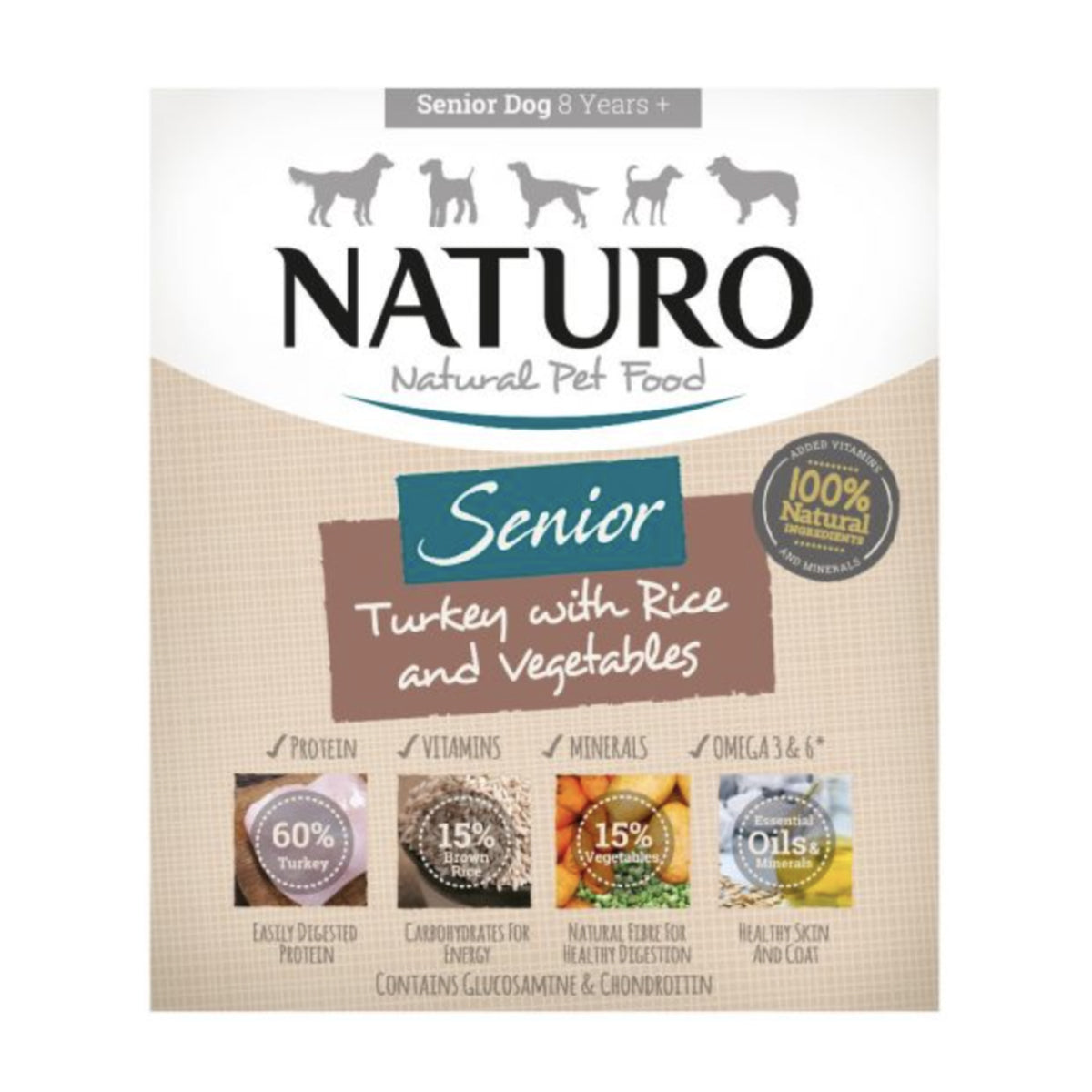 Naturo Senior Dog Turkey With Rice And Vegetables 400g