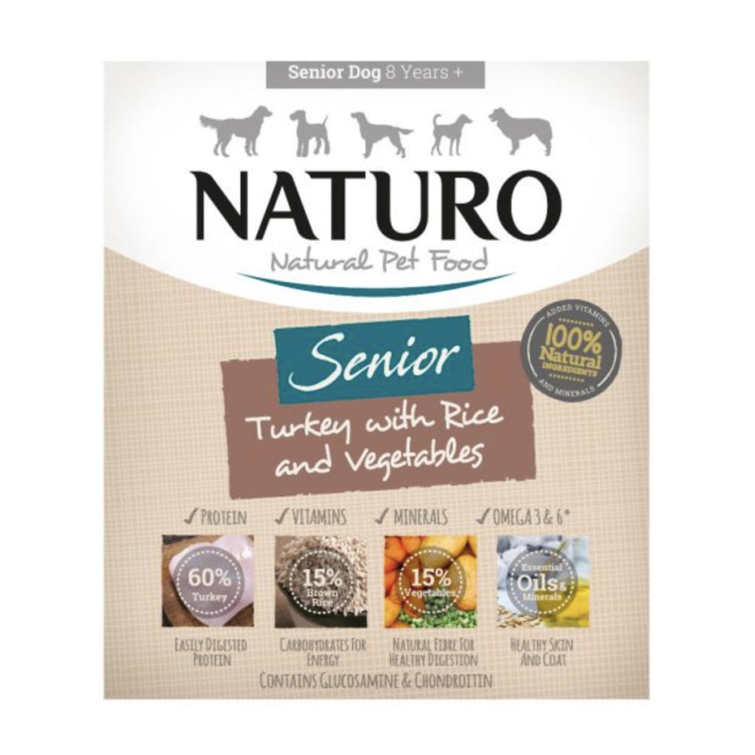Naturo Senior Dog Turkey With Rice And Vegetables 400g