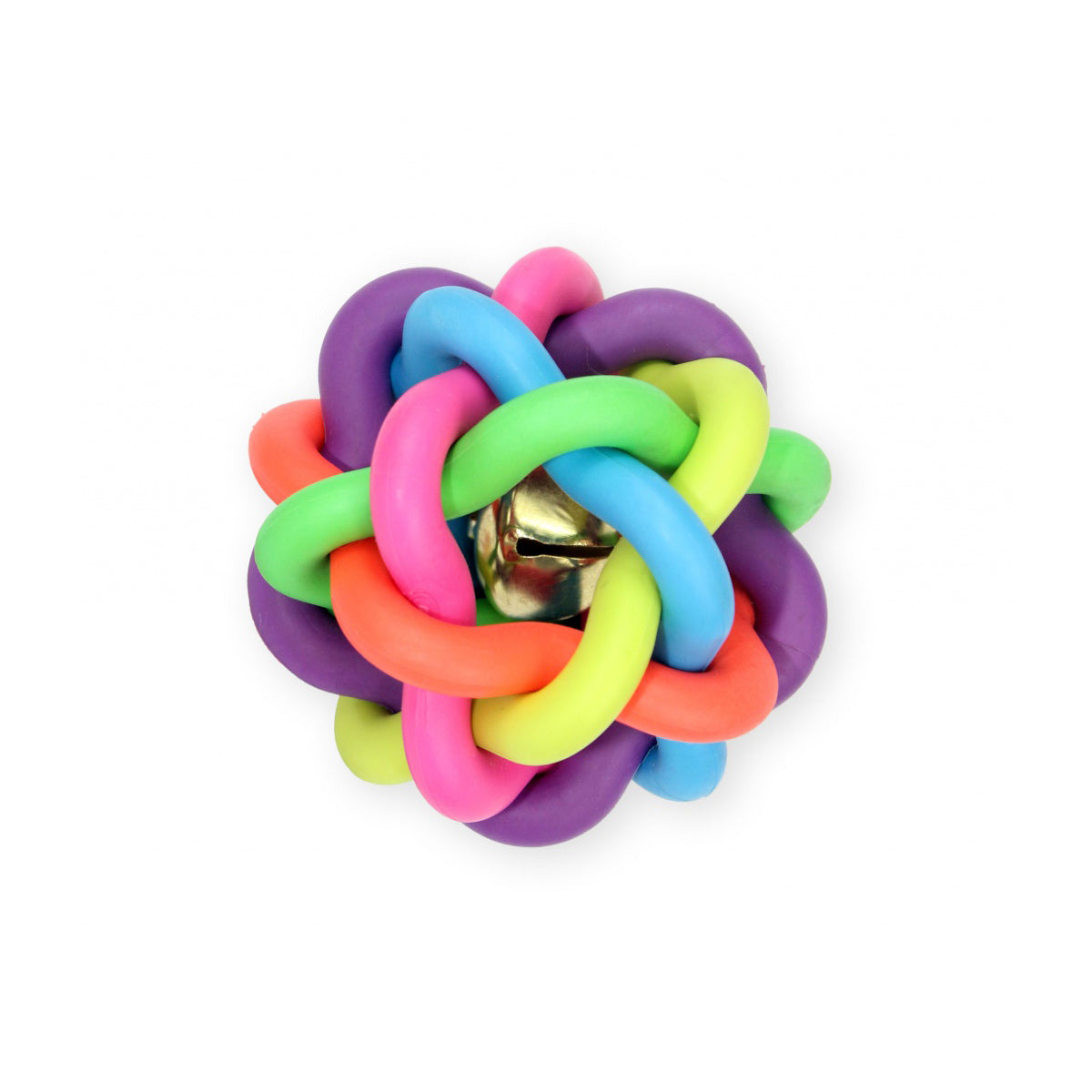Pet Nova Multicolour Woved Ball 6cm TPR Dog Toy