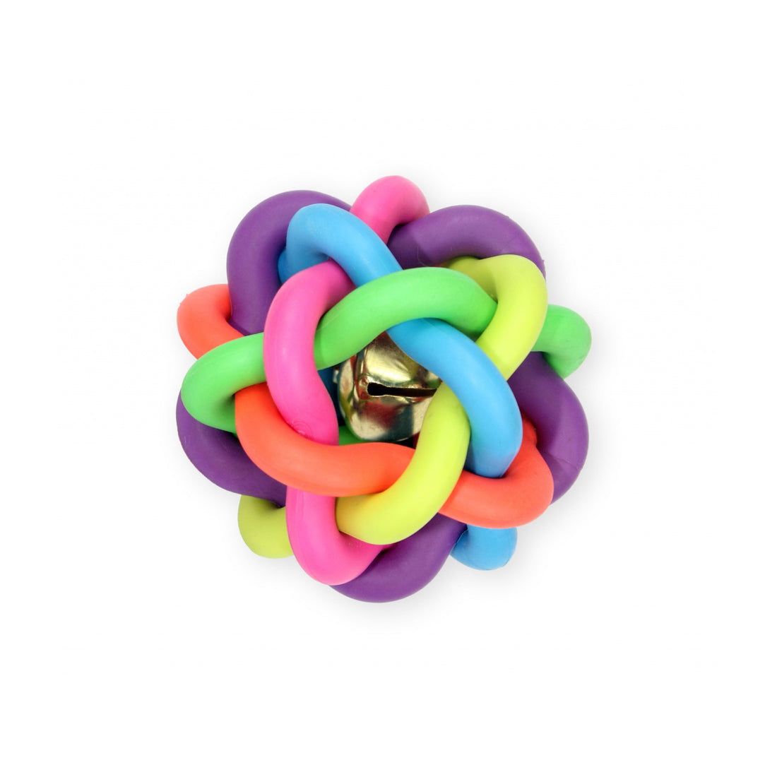 Pet Nova Multicolour Woved Ball 6cm TPR Dog Toy