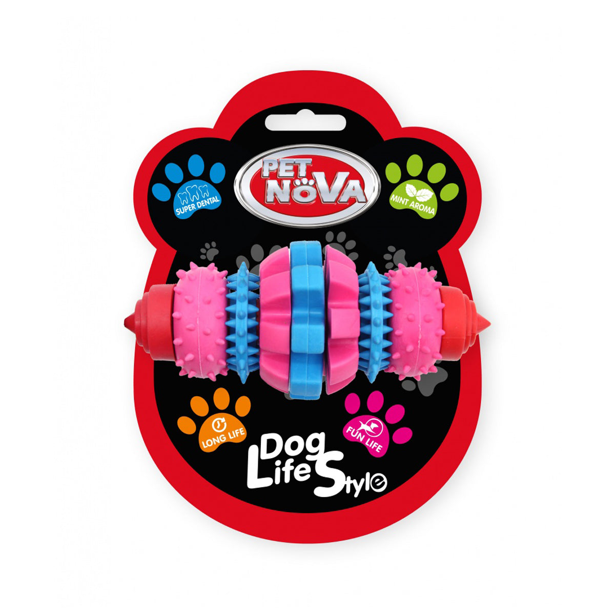 Pet Nova L Superdental Spikey Ring TPR Dog Toy