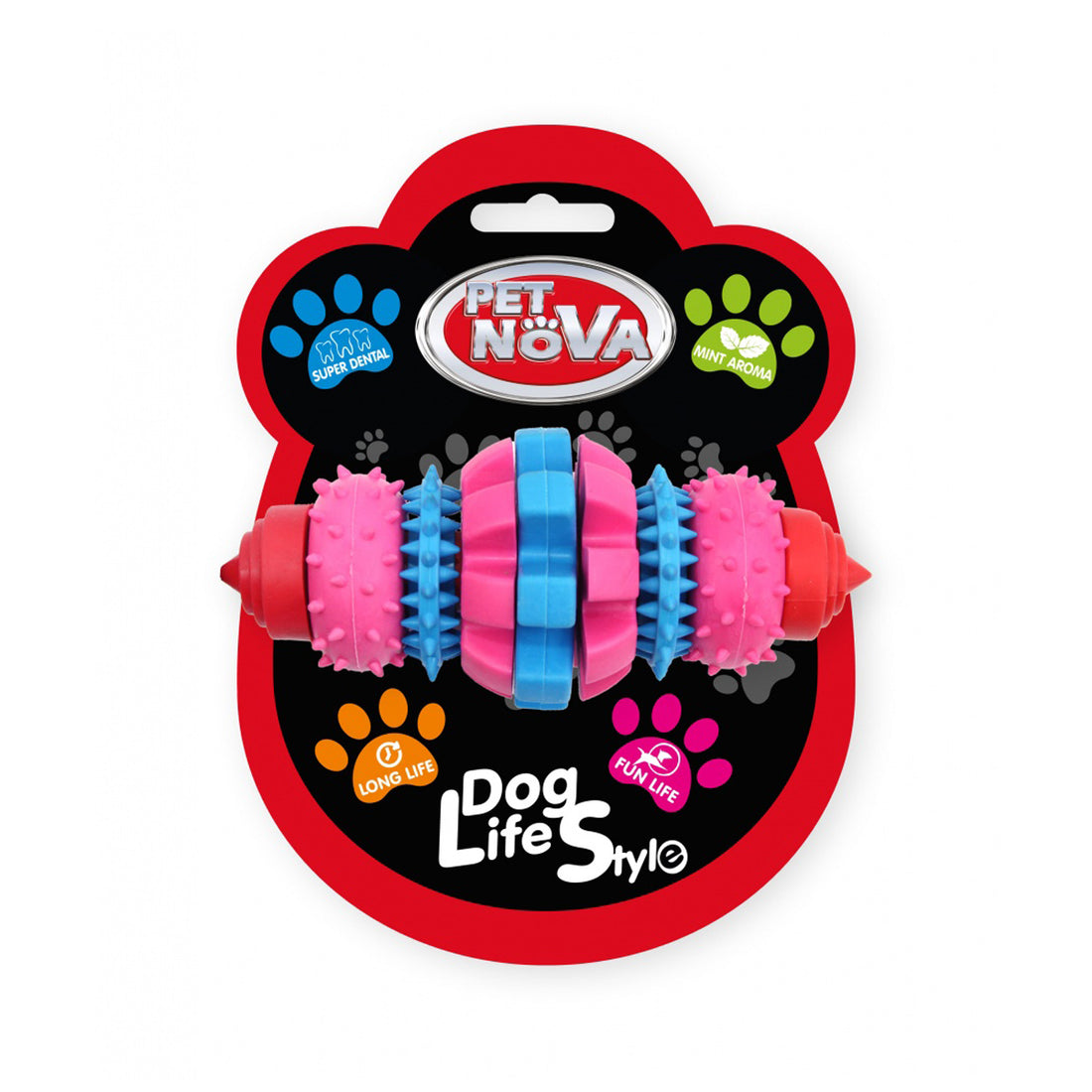 Pet Nova L Superdental Spikey Ring TPR Dog Toy