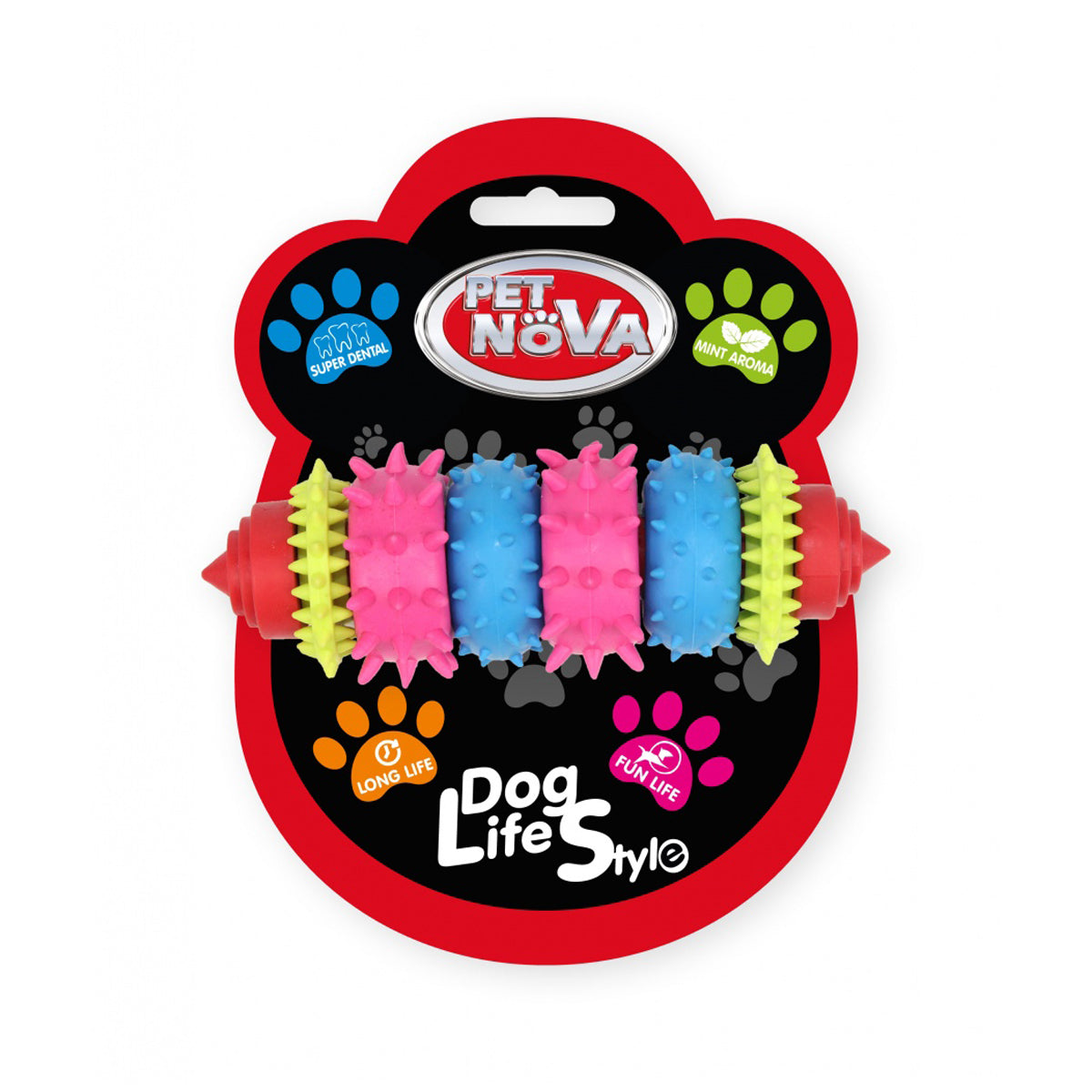 Pet Nova XL Superdental Spikey Ring TPR Dog Toy