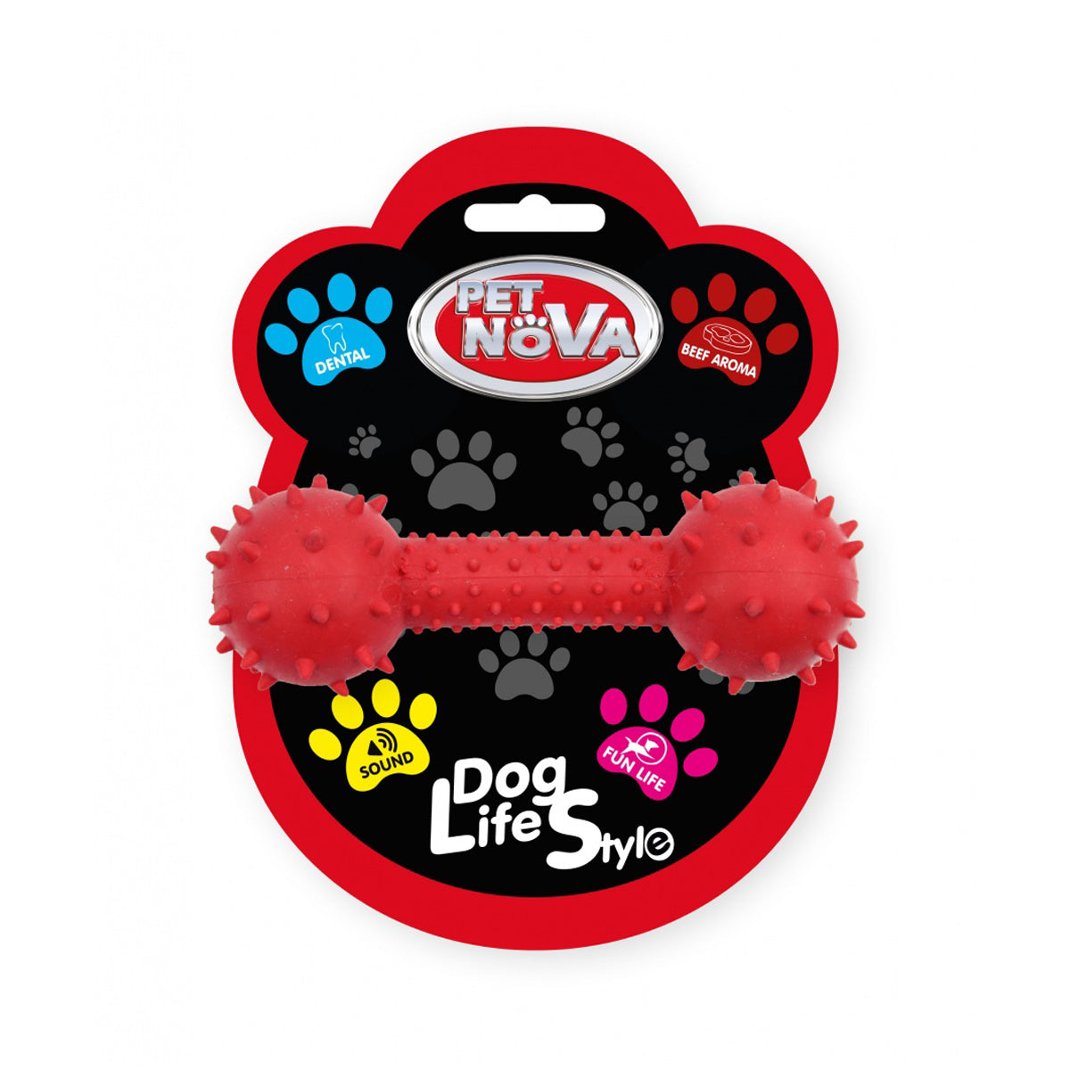 Pet Nova Small Dumbbell With Bell TPR Dog Toy