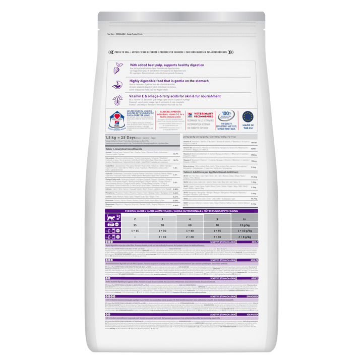Hill's Science Plan Sensitive Stomach & Skin Adult Cat Chicken 1.5kg