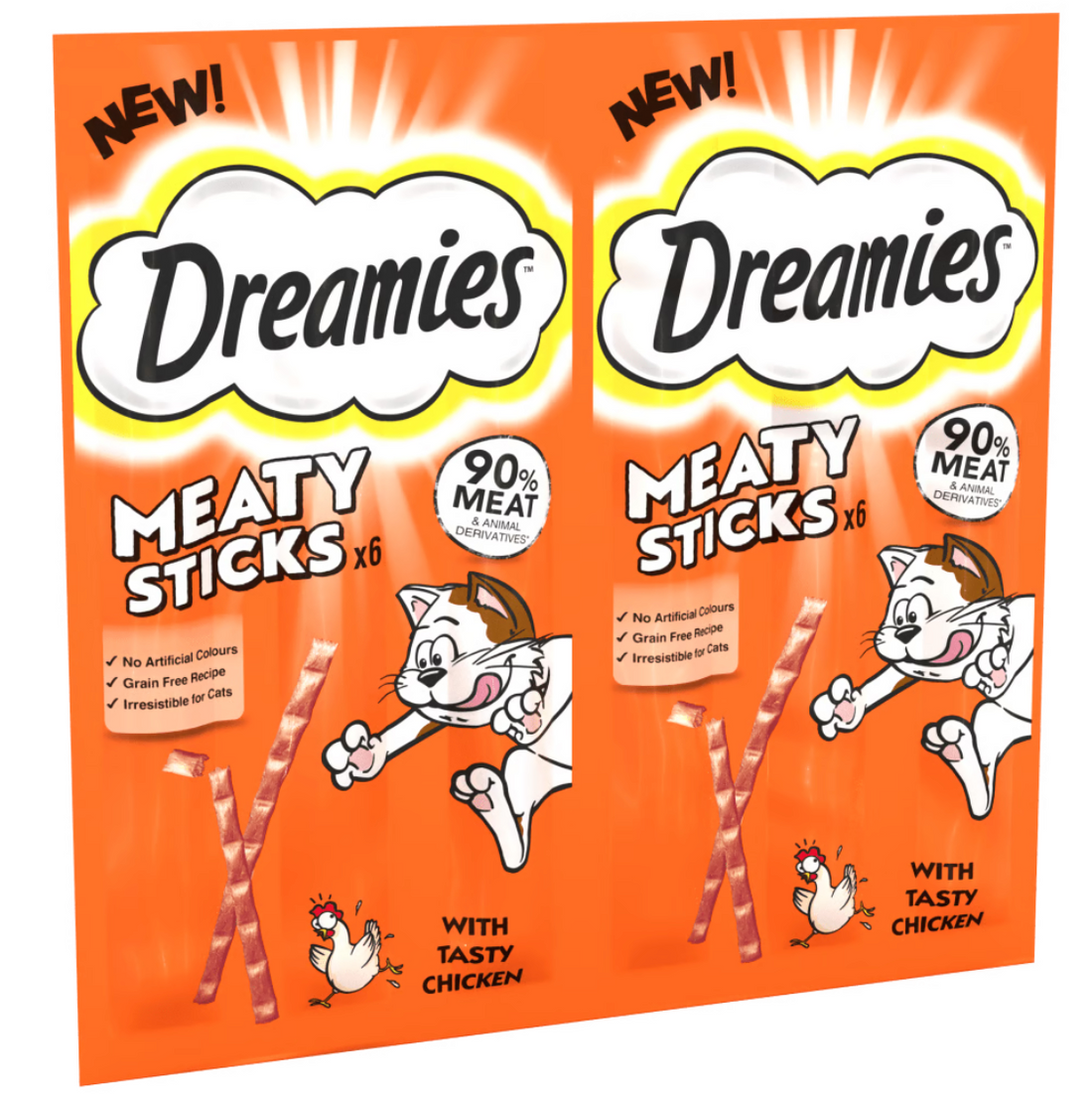 Dreamies Meaty Sticks With Tasty Chicken 30g (6 X 5g)