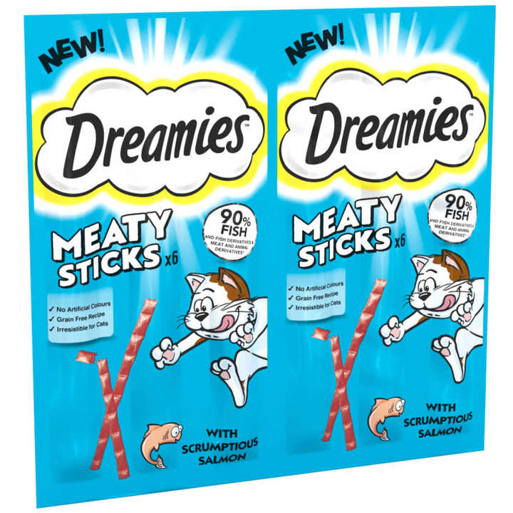 Dreamies Meaty Sticks With Tasty Salmon 30g (6 X 5g)