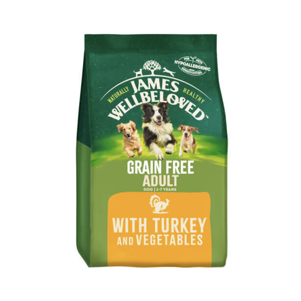 James Wellbeloved Grain Free Adult Dog Turkey & Rice 1.5kg