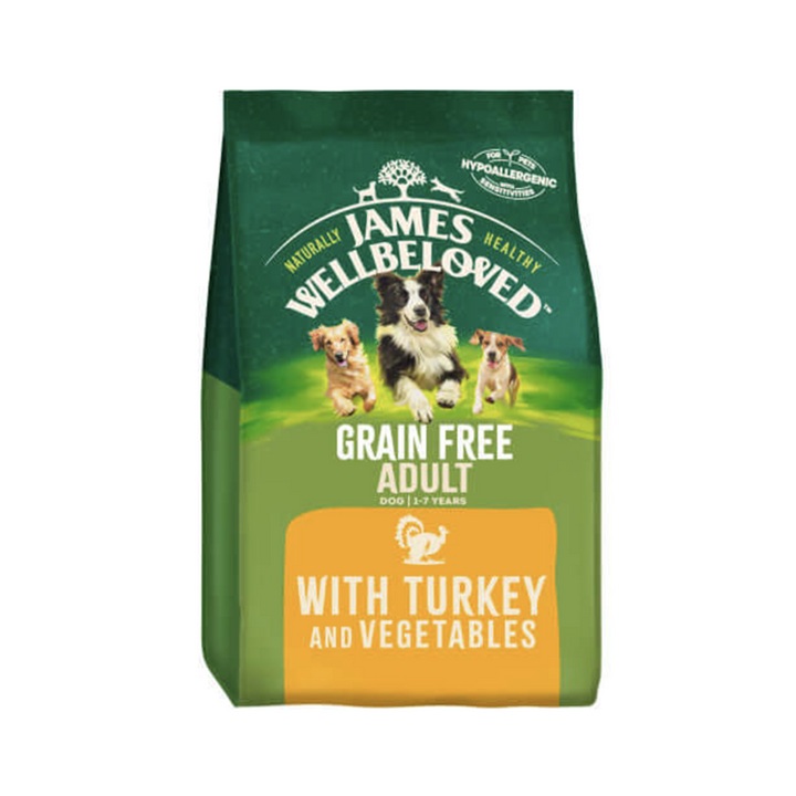 James Wellbeloved Grain Free Adult Dog Turkey & Rice 1.5kg