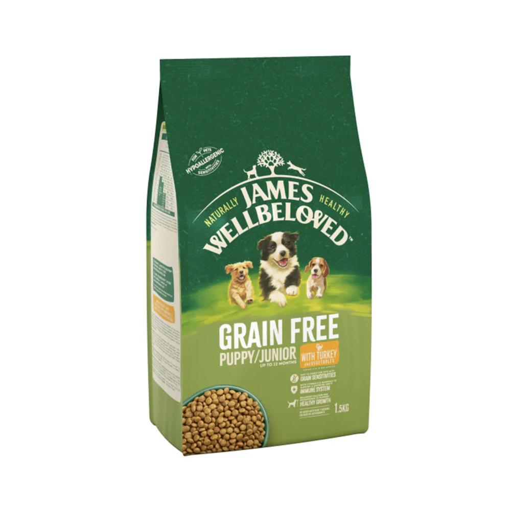 James Wellbeloved Grain Free Puppy Turkey & Rice 1.5kg