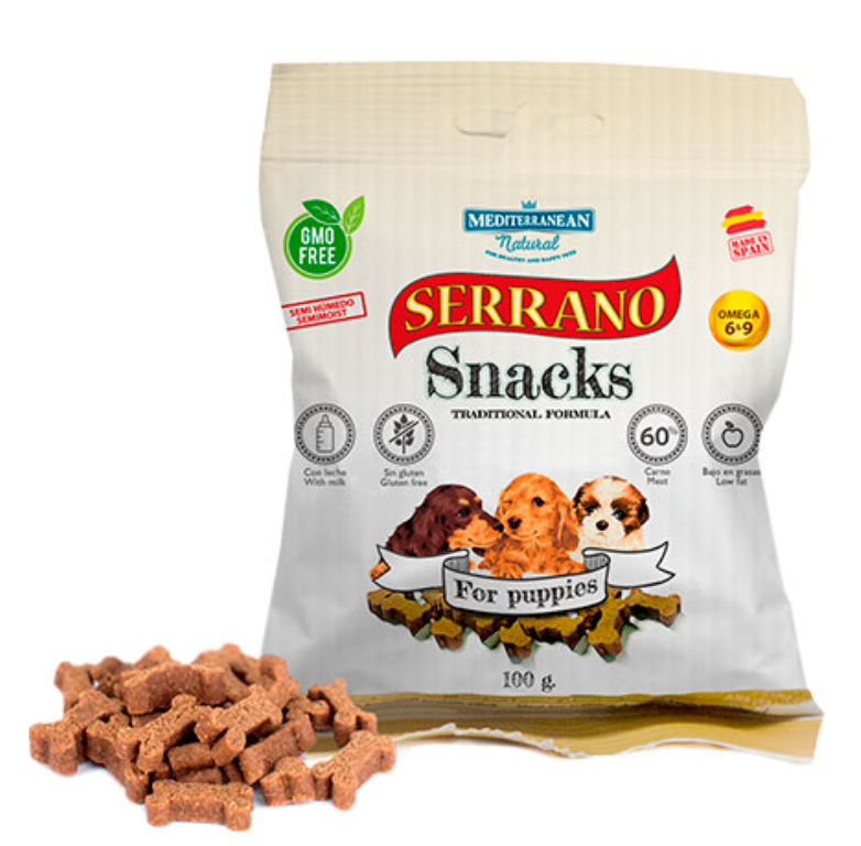 Mediterranean Serrano Snacks Puppies 100g