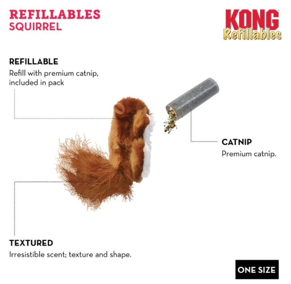 Kong Refillables Squirrel Catnip Toy