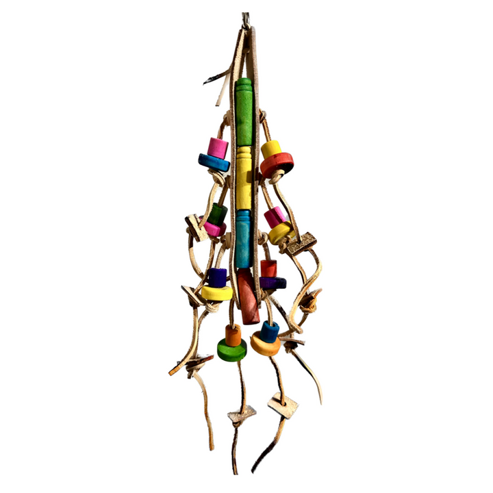 Leather Laces Bird Toy