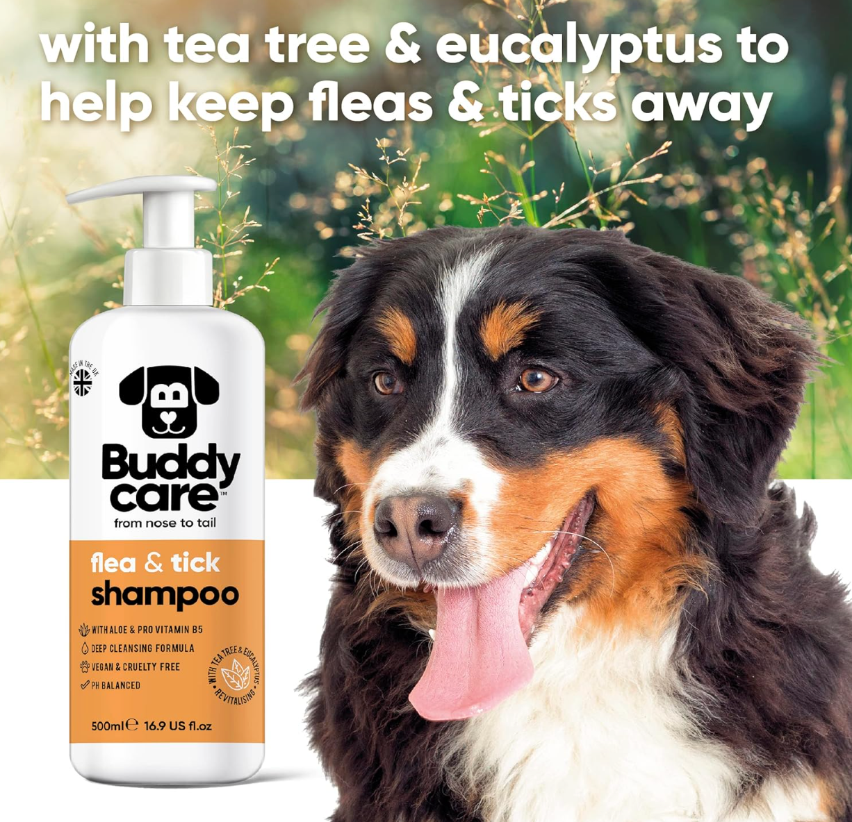 Buddycare Flea & Tick Dog Shampoo 500ml