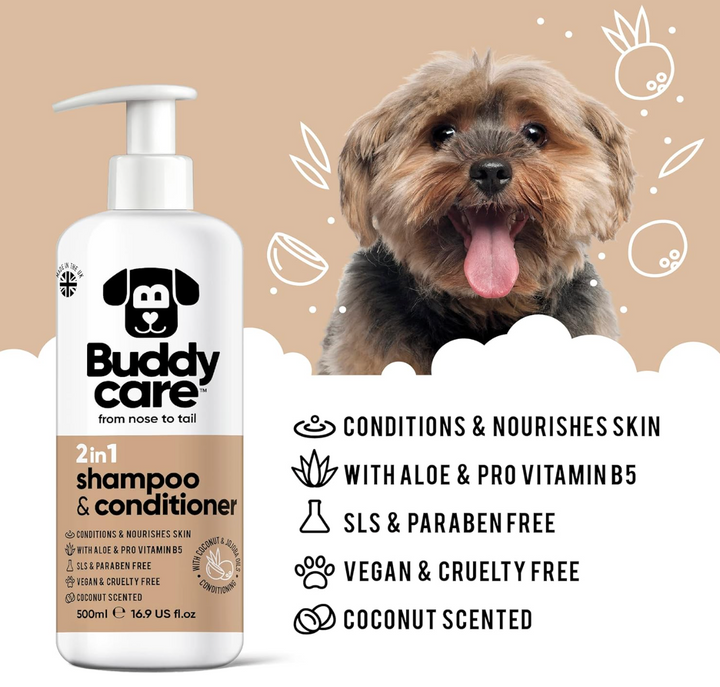Buddycare 2in1 Dog Shampoo & Conditioner 500ml