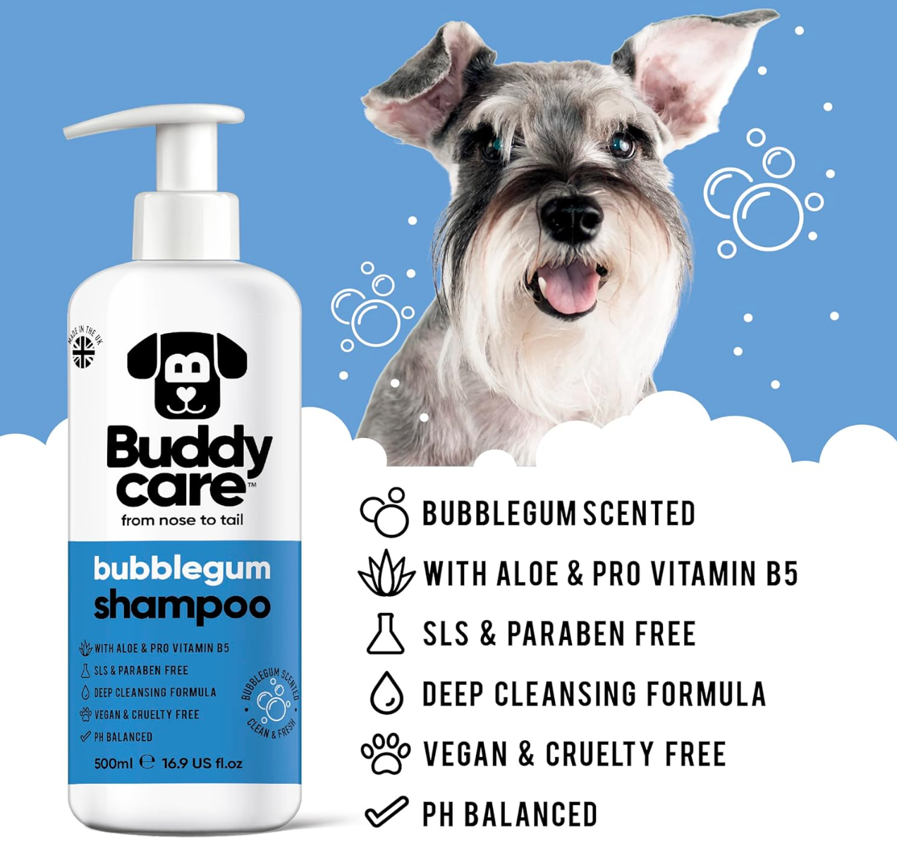 Buddycare Bubblegum Dog Shampoo 500ml