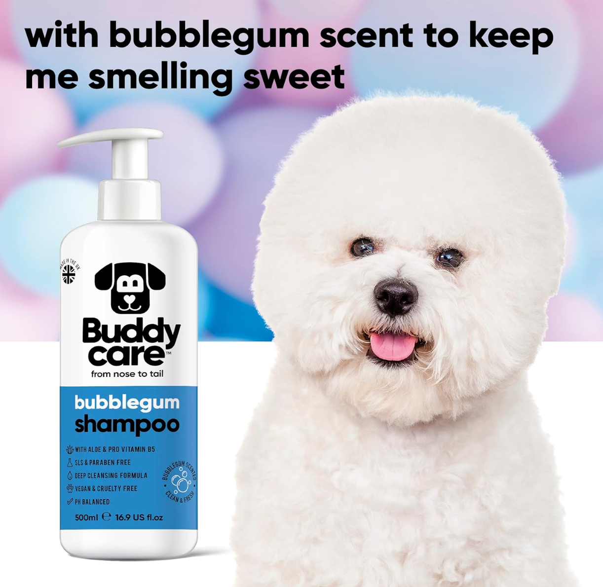 Buddycare Bubblegum Dog Shampoo 500ml