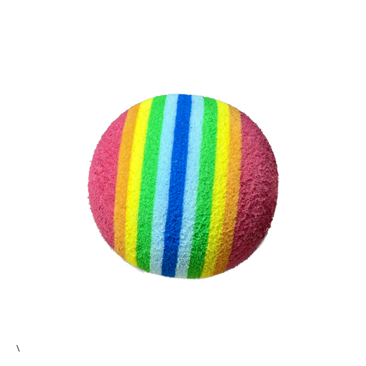 Interactive Red Rainbow Cat Toy Balls