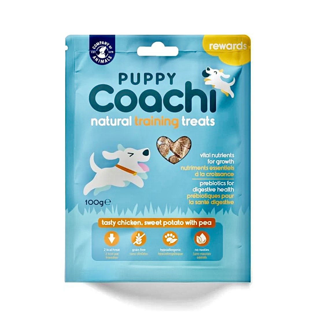 Coachi Training Dog Treats For Puppies Chicken & Sweet Potato 100g