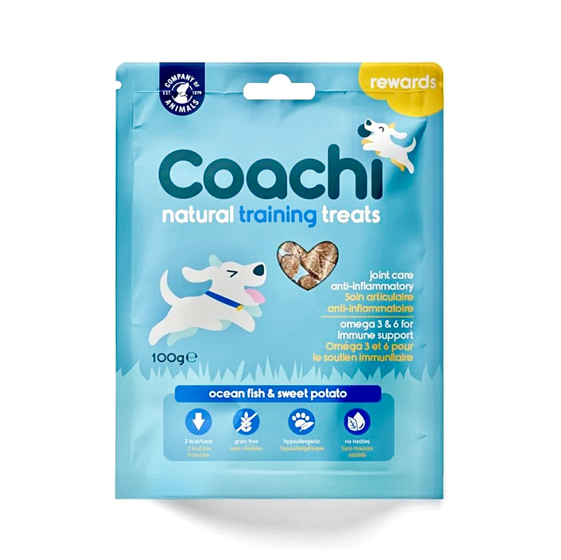 Coachi Training Dog Treats Ocean Fish & Sweet Potato 100g