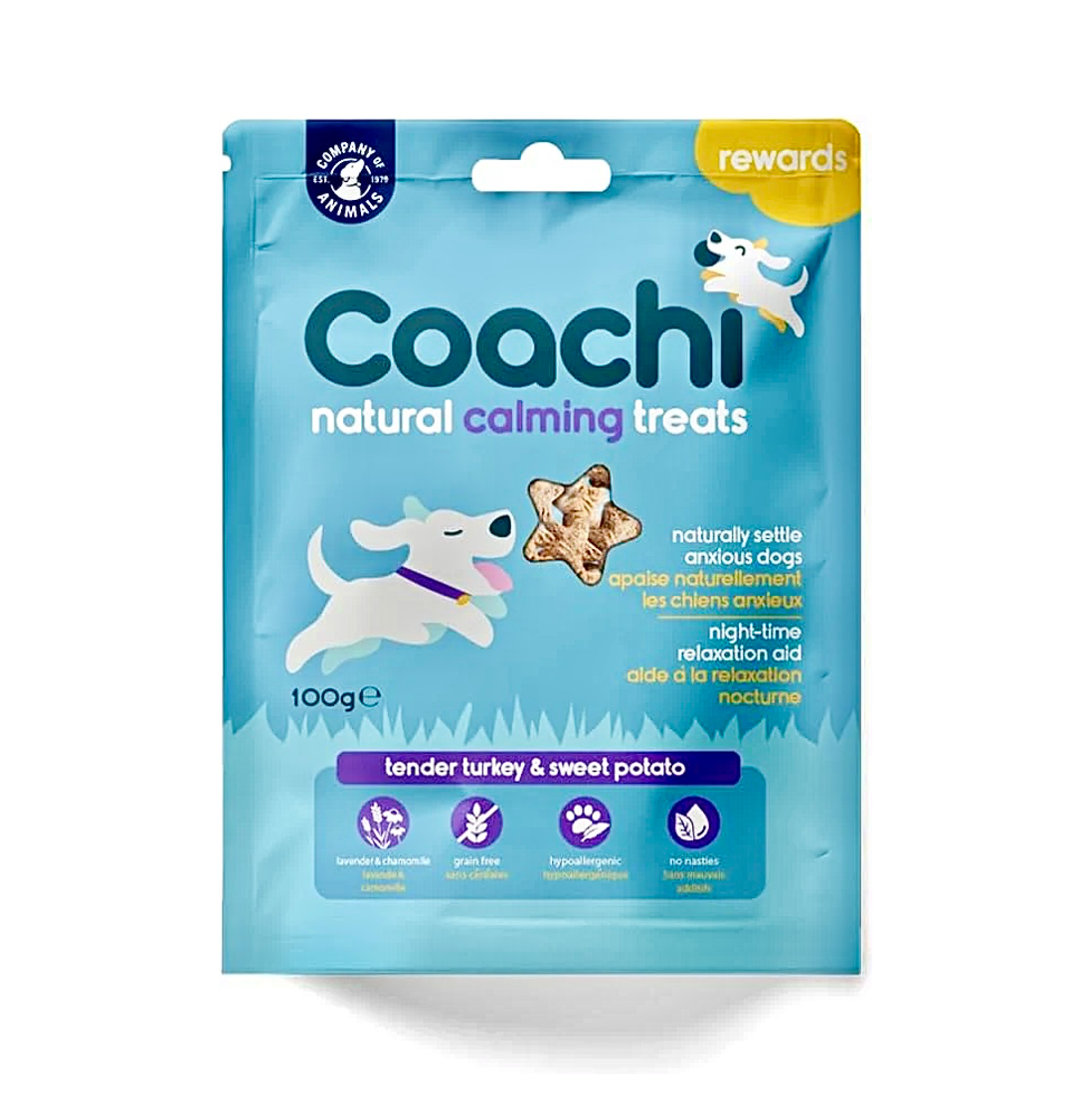 Coachi Training Dog Treats Tender Turkey & Sweet Potato 100g