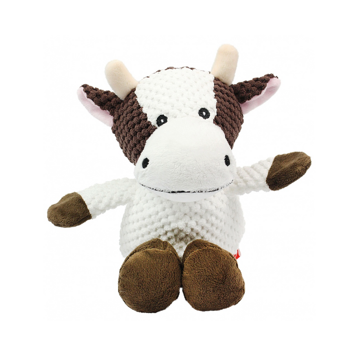 Pet Nova Squeaking Cow Plush Dog Toy