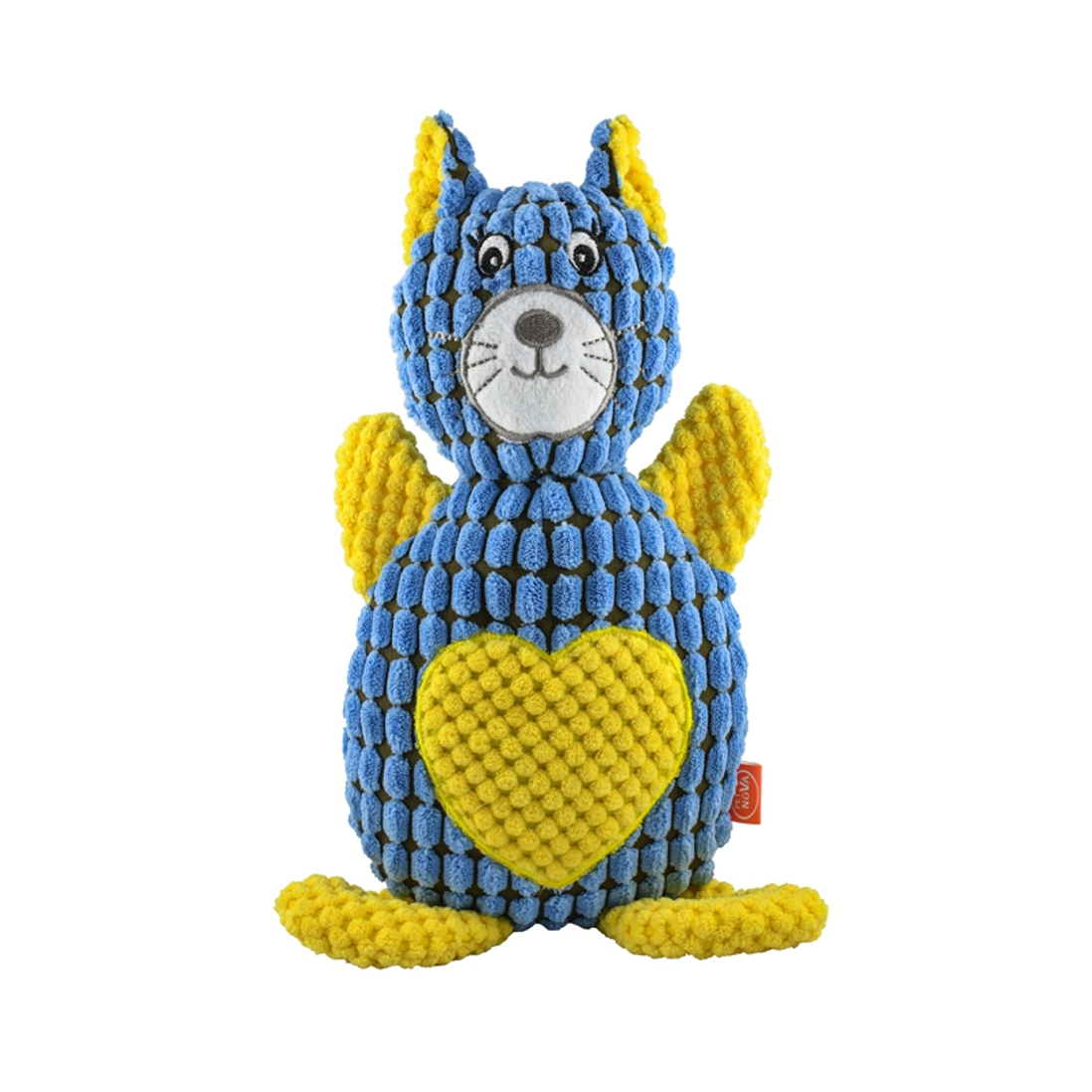 Pet Nova Squeaking Blue Cat Plush Dog Toy