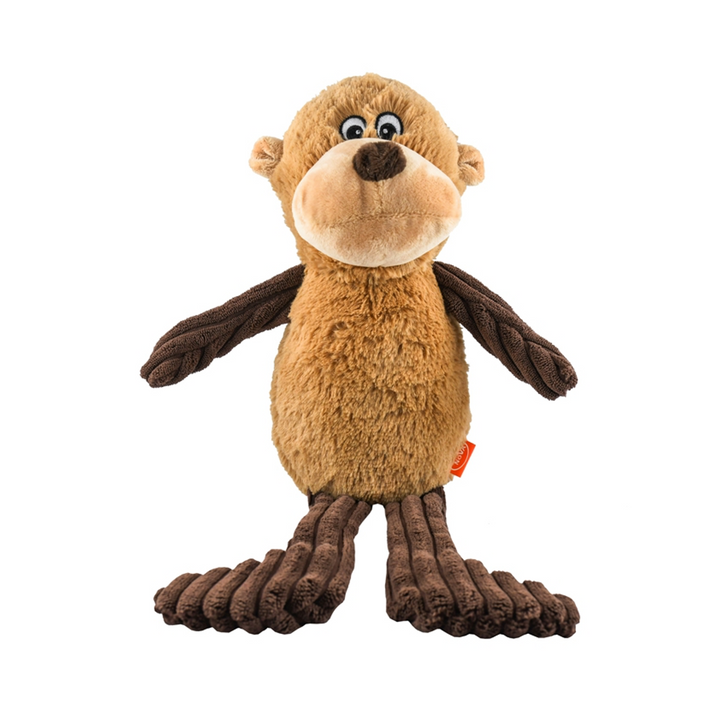 Pet Nova Squeaking Grizzly Monkey Plush Dog Toy