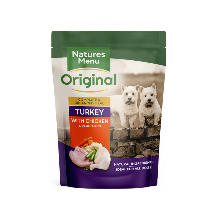 Natures Menu Turkey With Chicken Pouches 300g