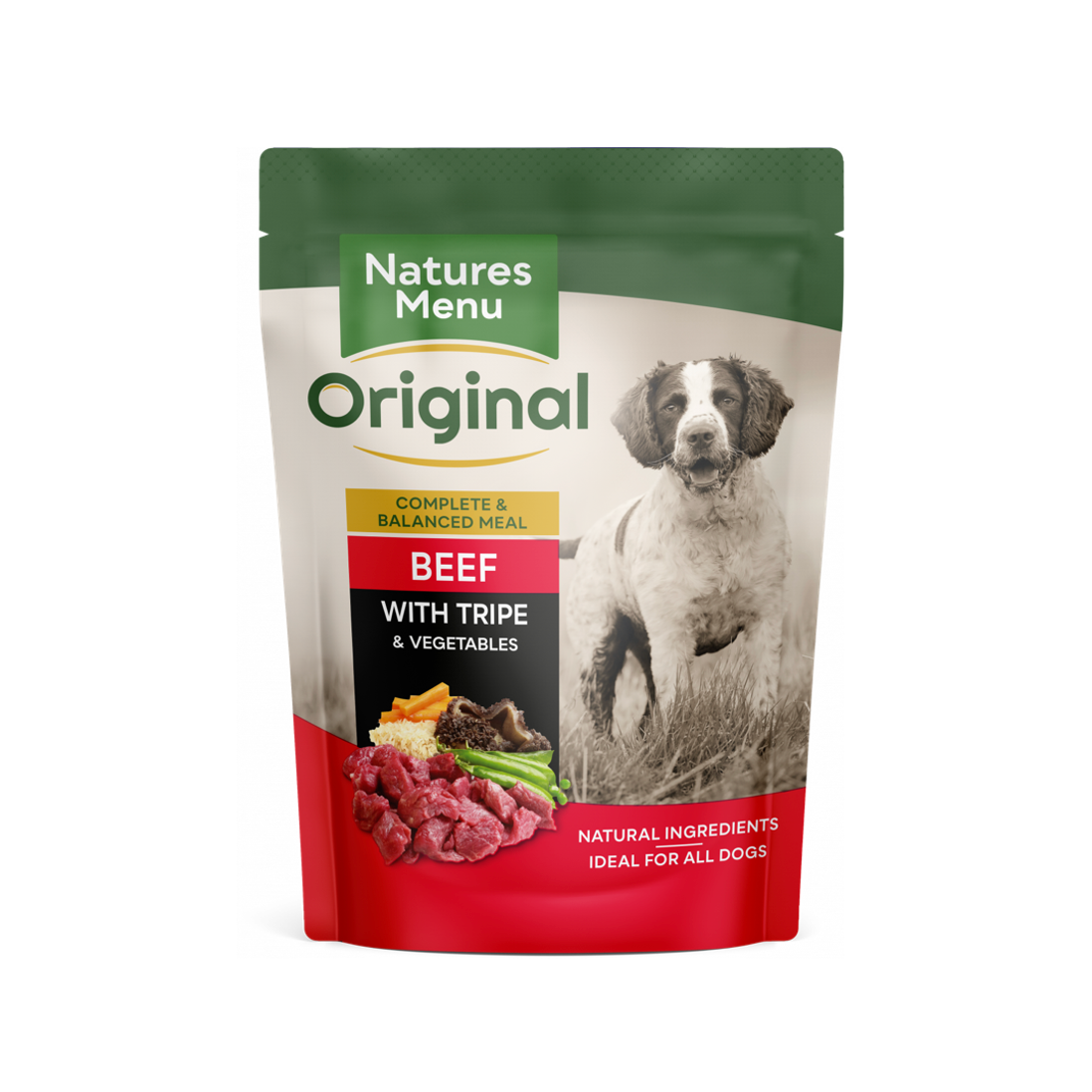 Natures Menu Beef With Tripe Pouches 300g