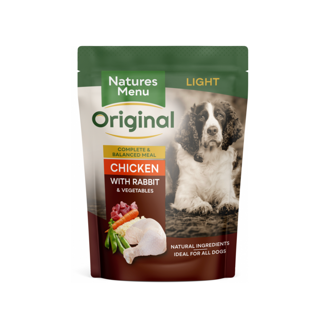 Natures Menu Light Chicken With Rabbit Pouches 300g
