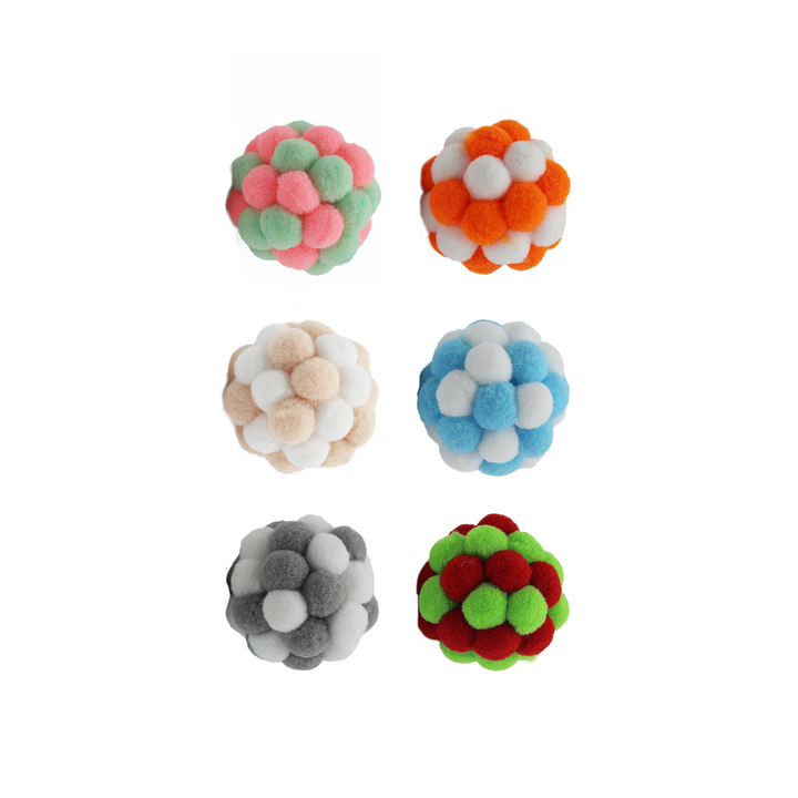 BB Cat Toy Flexible Plush Ball With Bell 4.5cm
