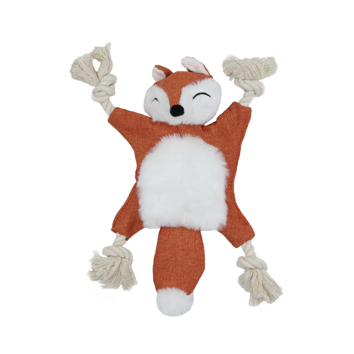 BB Dog Cuddle Toy Rustling Fox With Ropes 28x26cm