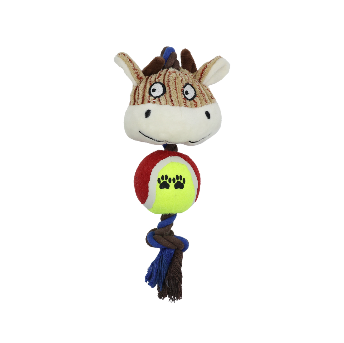 BB Dog Toy Calf With Ball Rope And Squeaker 28x10cm