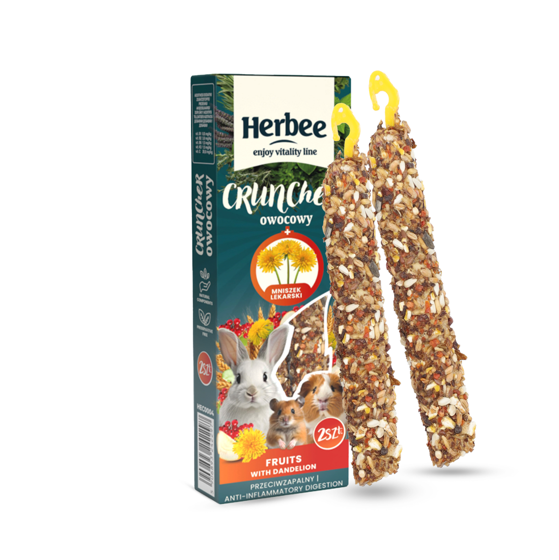 HERBEE Crunchers Forest Fruits + Dandelion 115g