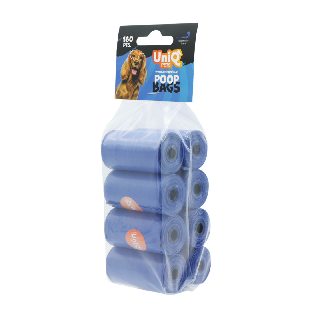 UNIQ PETS Dog Poop Bags With The Scent Of Sea Breeze 8×20 Pieces
