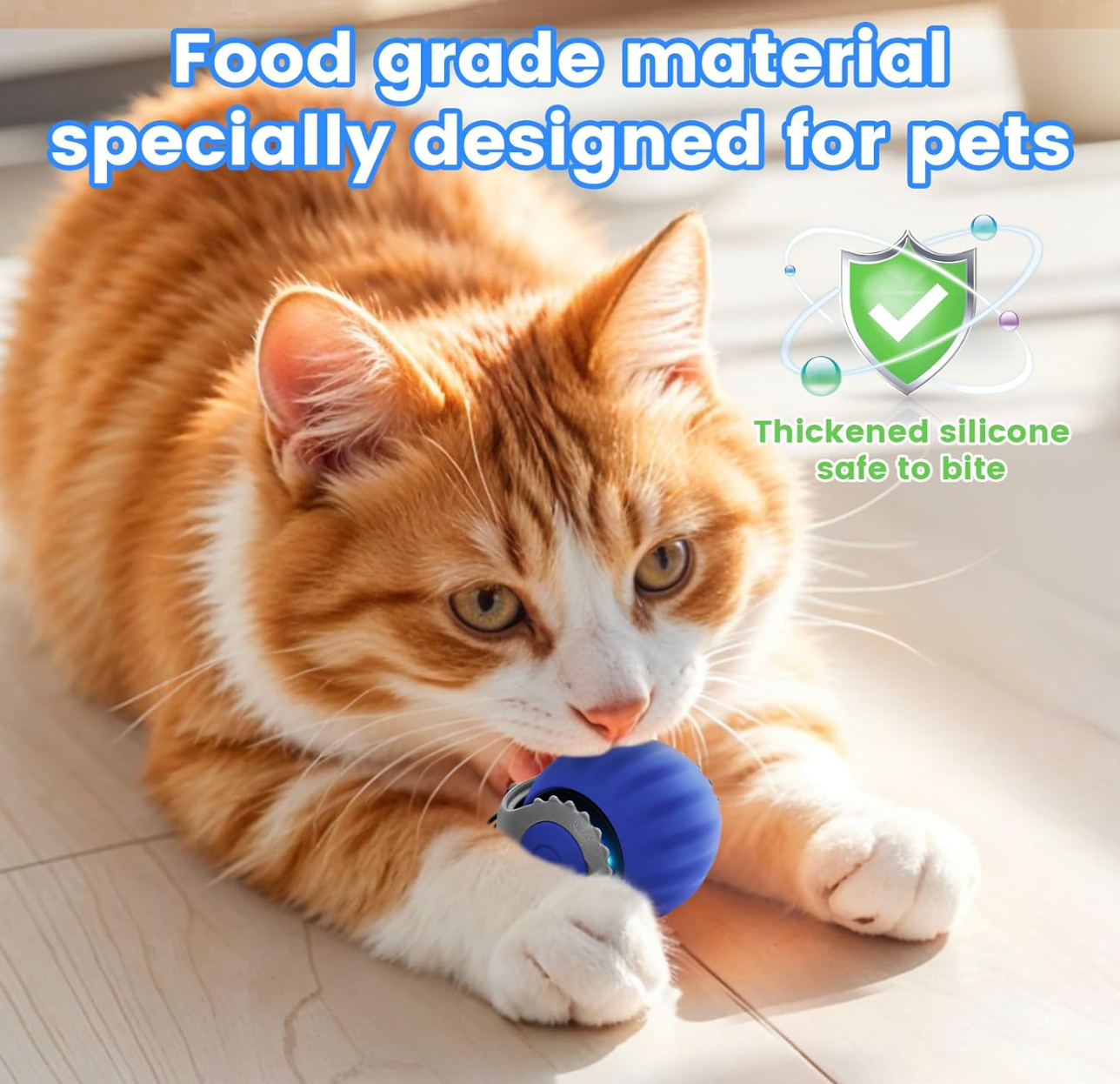 USB Rechargeable Smart Cat Teasing Ball Blue