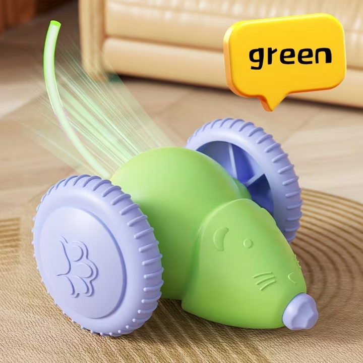 Automatic Electric Mouse & Cat Toy Robot Green