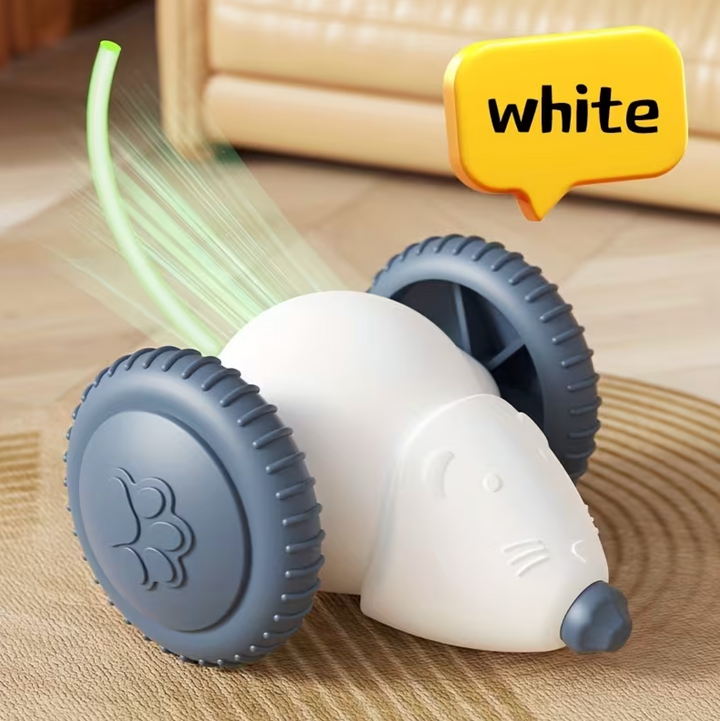 Automatic Electric Mouse & Cat Toy Robot White