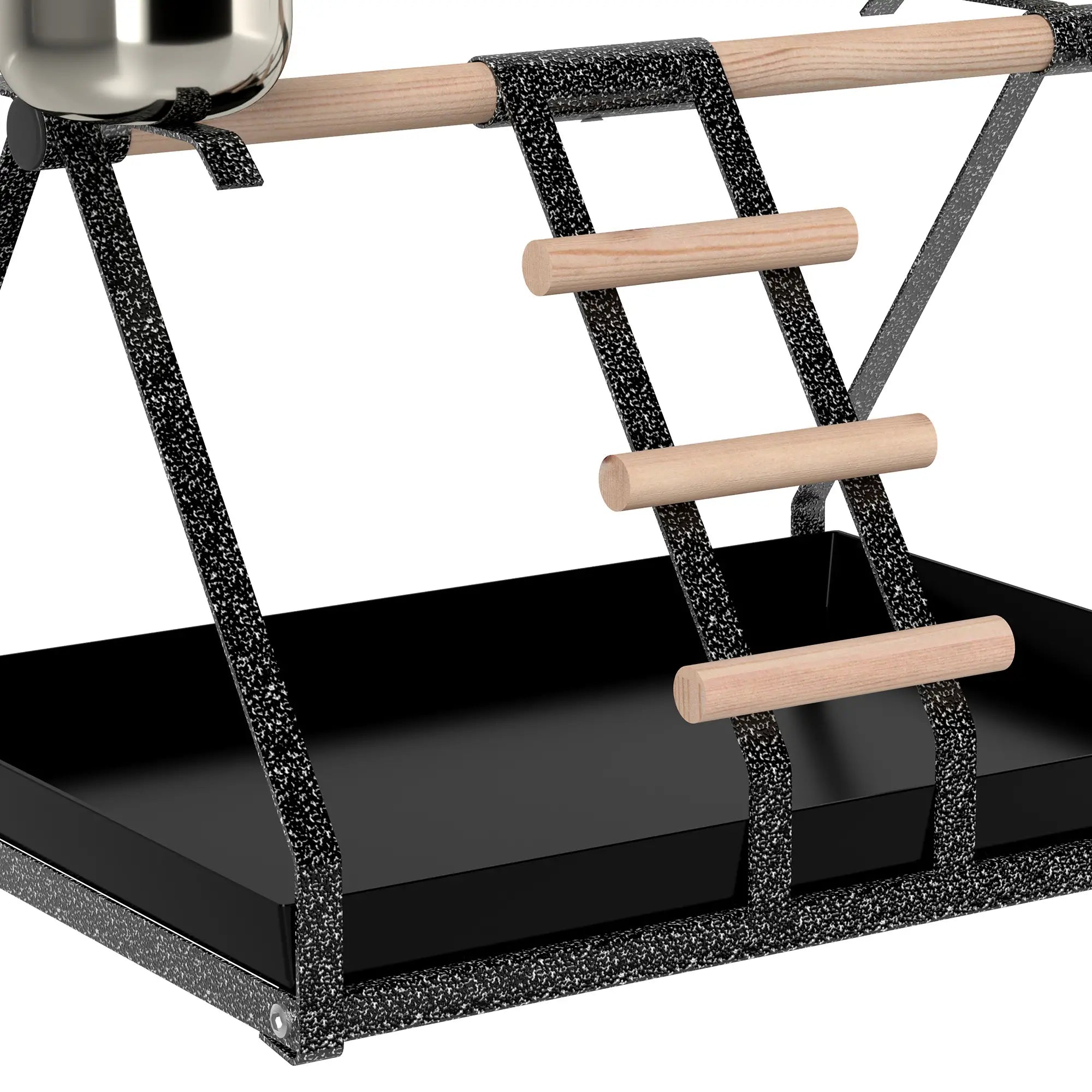 PawHut Portable Bird Stand Parrot Macaw Conure Cockatiel Playground Gym with Ladder Perch Removable Tray