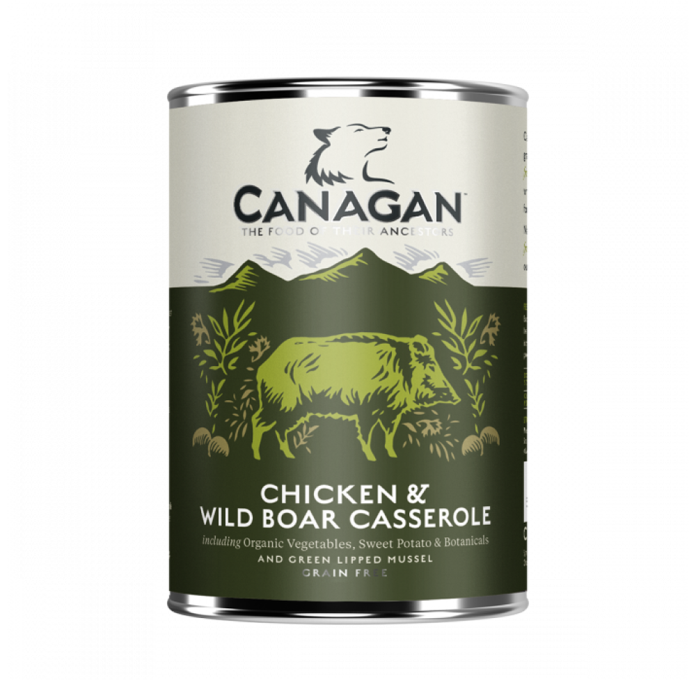 Canagan Dog Tin Chicken & Wild Boar Casserole For Puppies & Adults